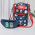 Personalised Printed Lunch Bag with Denim Waist Pouch Combo for Kids